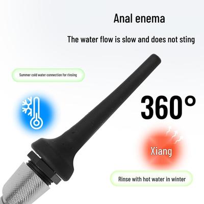 Compact Silicone Flushing Head for Enema and Intimate Hygiene