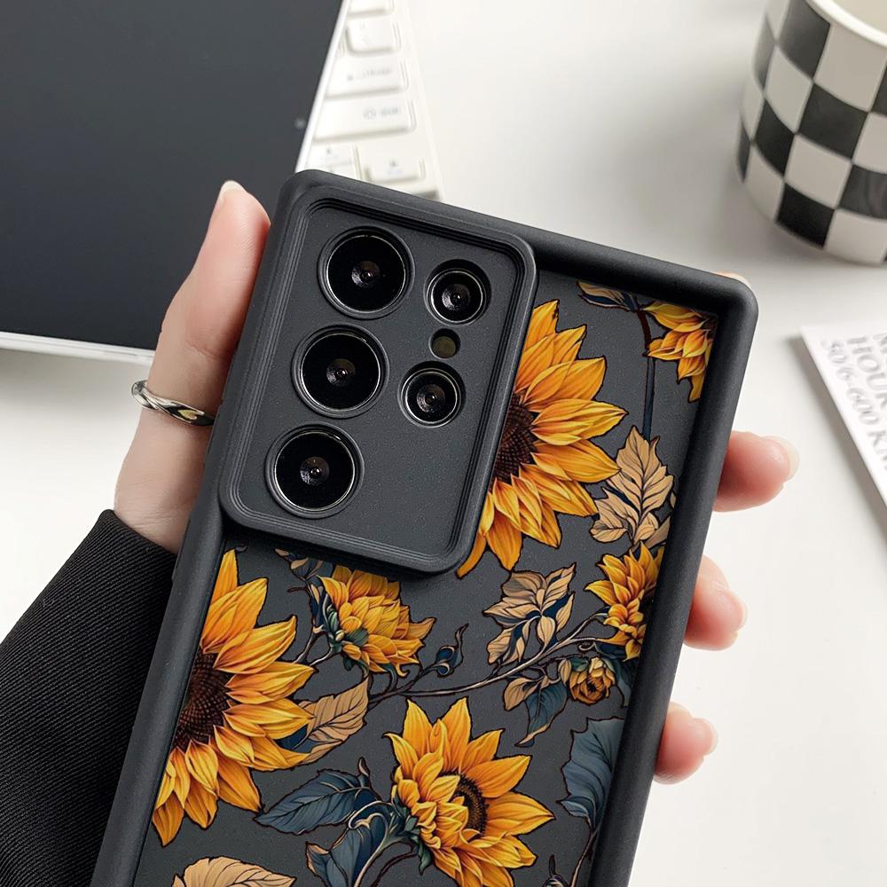 Soft TPU Case For Samsung A55 5G S25 Ultra S24 FE A54 A16 A15 A53 A35 A34 A14 A13 A06 A05 A05s A33 A25 S23 S22 Plus Flower Cover
