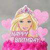 Girl Cake Topper Set, Glitter Happy Birthday Toppers Heart Party Supplies Favor Decorations Pink