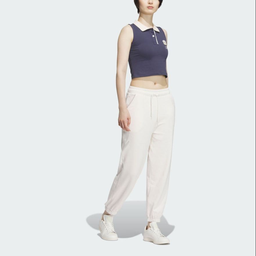 Adidas Originals X Yu Nagaba SS23 Hand-drawn Alphabet Logo Embroidered Buttoned Collar Sports Vest Women Tops Dark-Blue IS0646