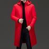 Winter Warm Long Down Coat for Men, Plus Size Knee-Length Outerwear for Middle-Aged and Older
