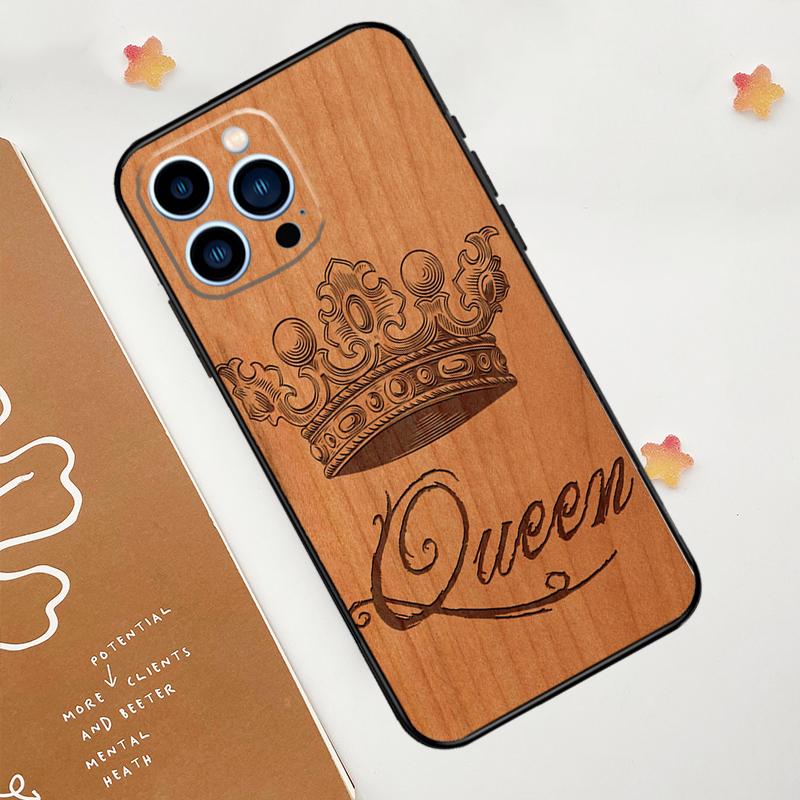 King Queen Crown Phone Case For iPhone 17 Pro Max 14 13 12 11 15 16 Pro Max mini 15 Plus 16e 17 Air Funda