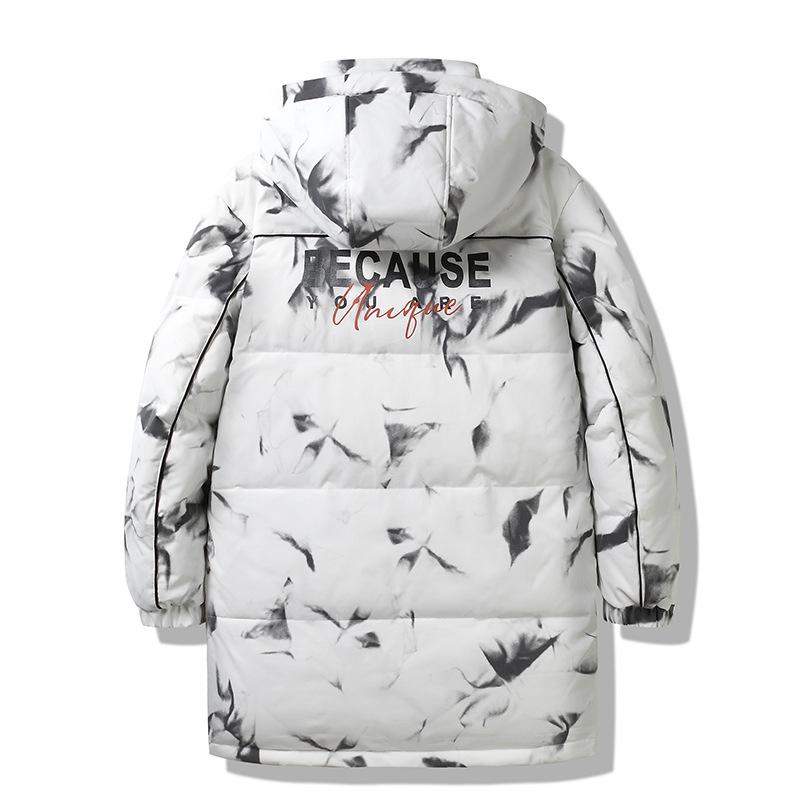 Down Jacket Men's Winter Trend Hooded Versatile Jacket Couple's Winter Thickened Warm Coat