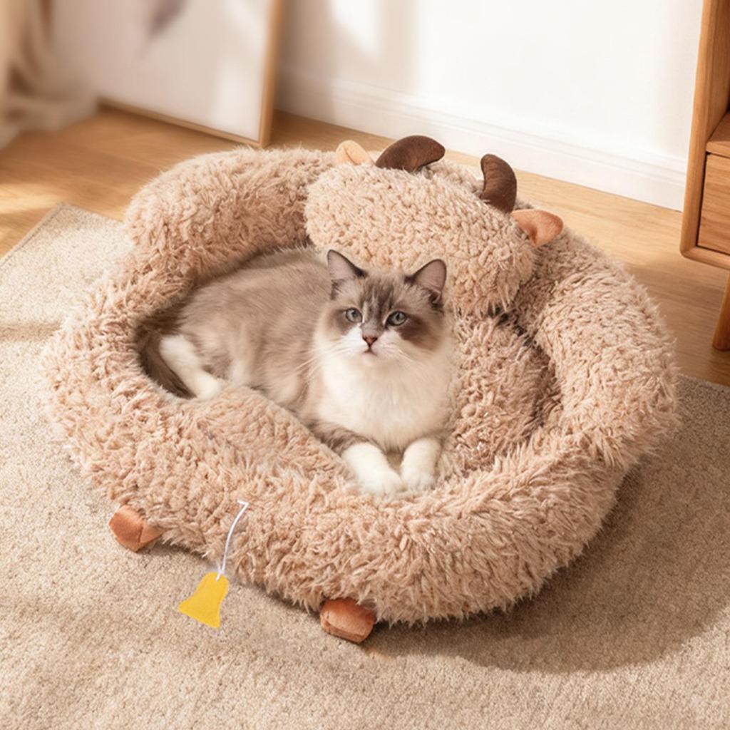 Cat Cave Bed Warming Sleeping House Tunnel Indoor Cat House Bed For Cat Outdoor Christmas Winter Outside Home Travel Bedroom