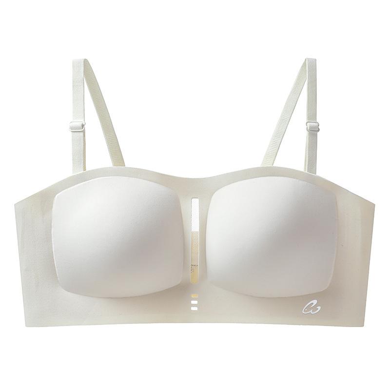 Traceless Strapless Female Tube Top, Non-slip and Anti-light, Small Breasts Gathered, Breathable and Fixed Integrated Bra
