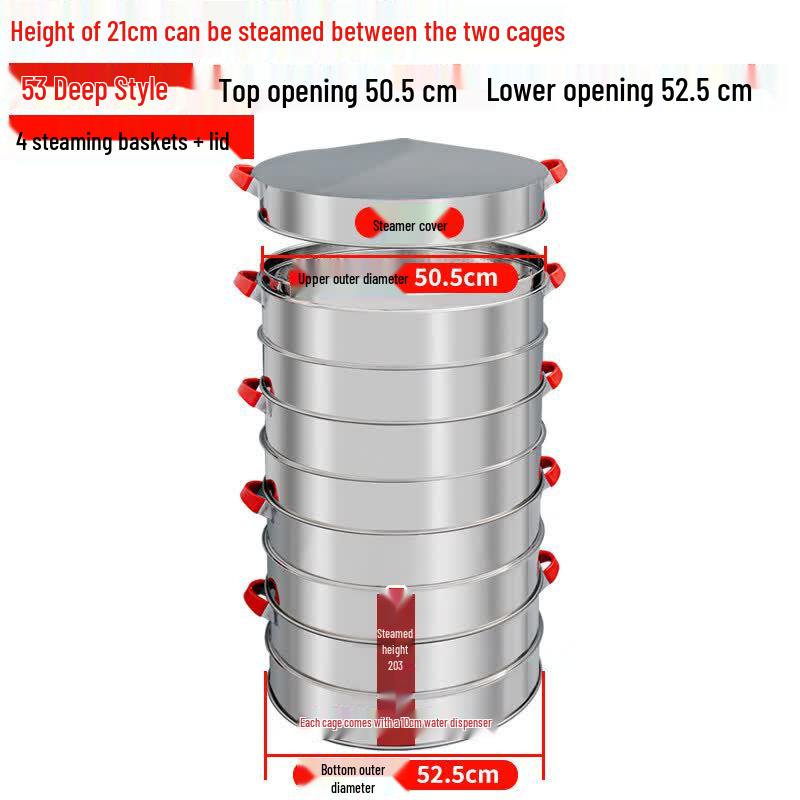 Stainless Steel Multi-tier Steamer Pot
