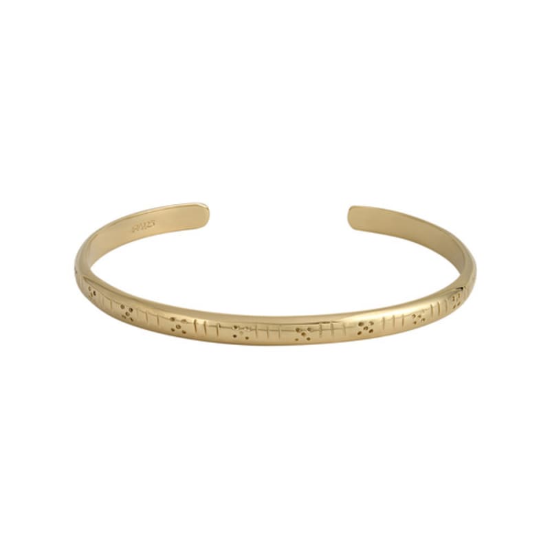 

CETTRE Symbol ceramic wide bangle 14k Gold plated