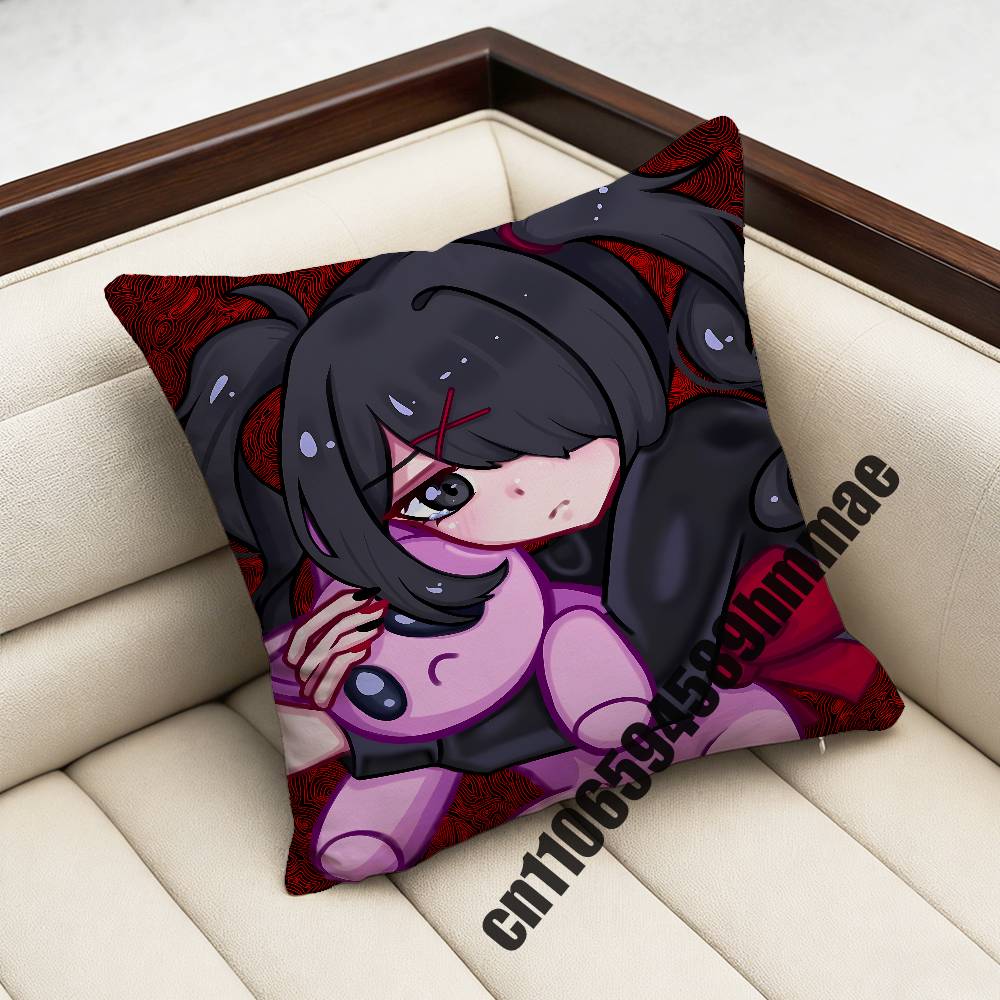 needy streamer overload KAngel Amechan Throw Pillow Case Sham For 30x30cm 45x45cm 50x50cm Square Office Cushion Cover
