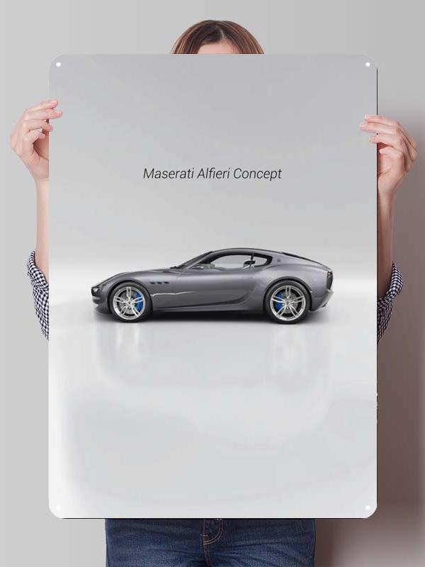 Maserati Classic Car Metal Poster Bedroom Decoration Living Room Decor Men Custom Metal Tin Signs for Garage Wall Art Decoration