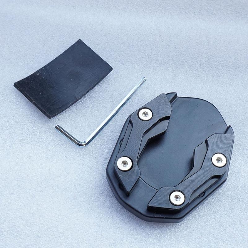 1Stk Geeignet für Motorradmodifikation Aluminiumlegierung Seitenständer Fußstütze Vergrößerte Basis Stativ Verbreitertes Rutschfestes Pad