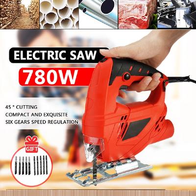 3000rpm Wood Iron Jig Saw Cutter Woodworking 710W + 10 Blades Electric Jigsaw