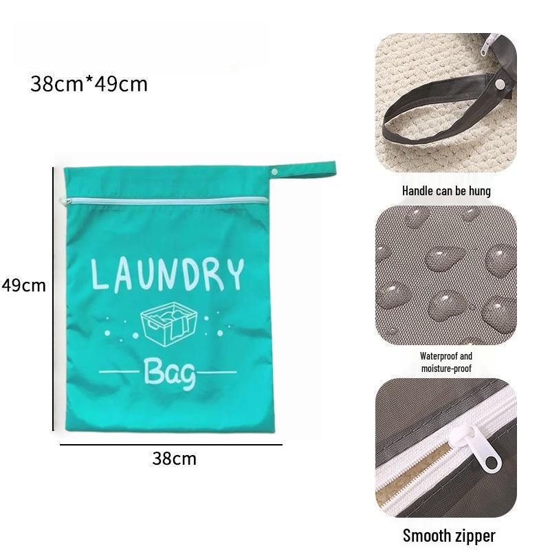 Oxford Cloth Drawstring Laundry Bag: Dustproof Travel Storage for Clothes