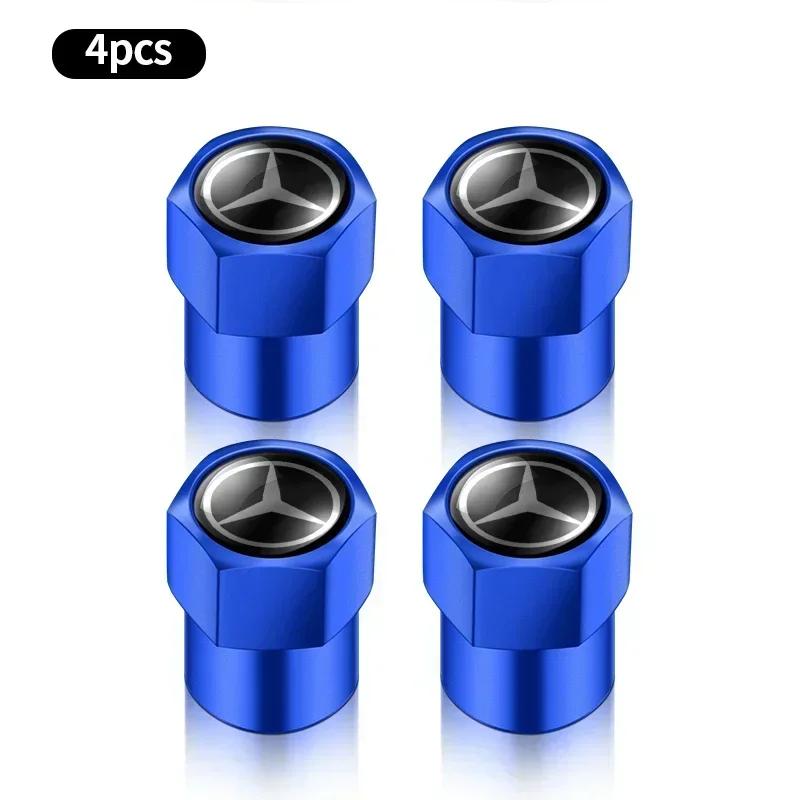 

Hot 2025 For AMG W124 4pcs Car Tire Valve caps Emblem metal Cap Case For Mercedes Benz B/C/E/S Class A Class C200L GLC GLE CLA a