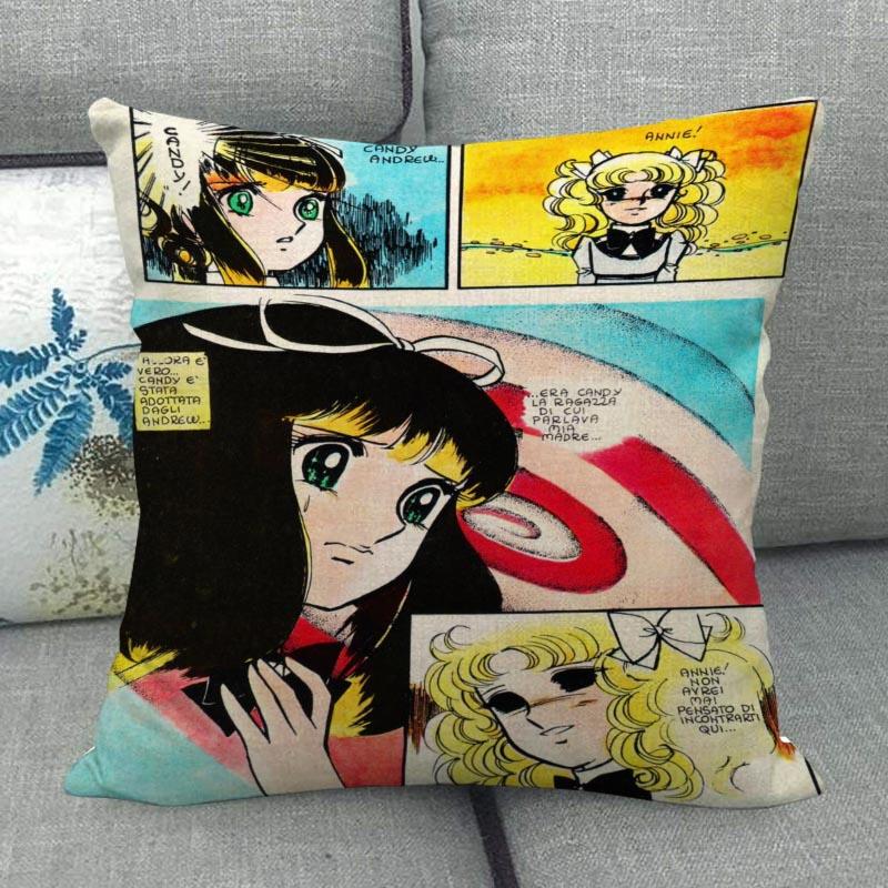 

Fashion Candy Candy Pillowcase Bedroom Home Decorative Cover 45x45cm Square Pillow Cases Cotton Linen Fabric No Fade WJY12.25 45x45cm 18x18in