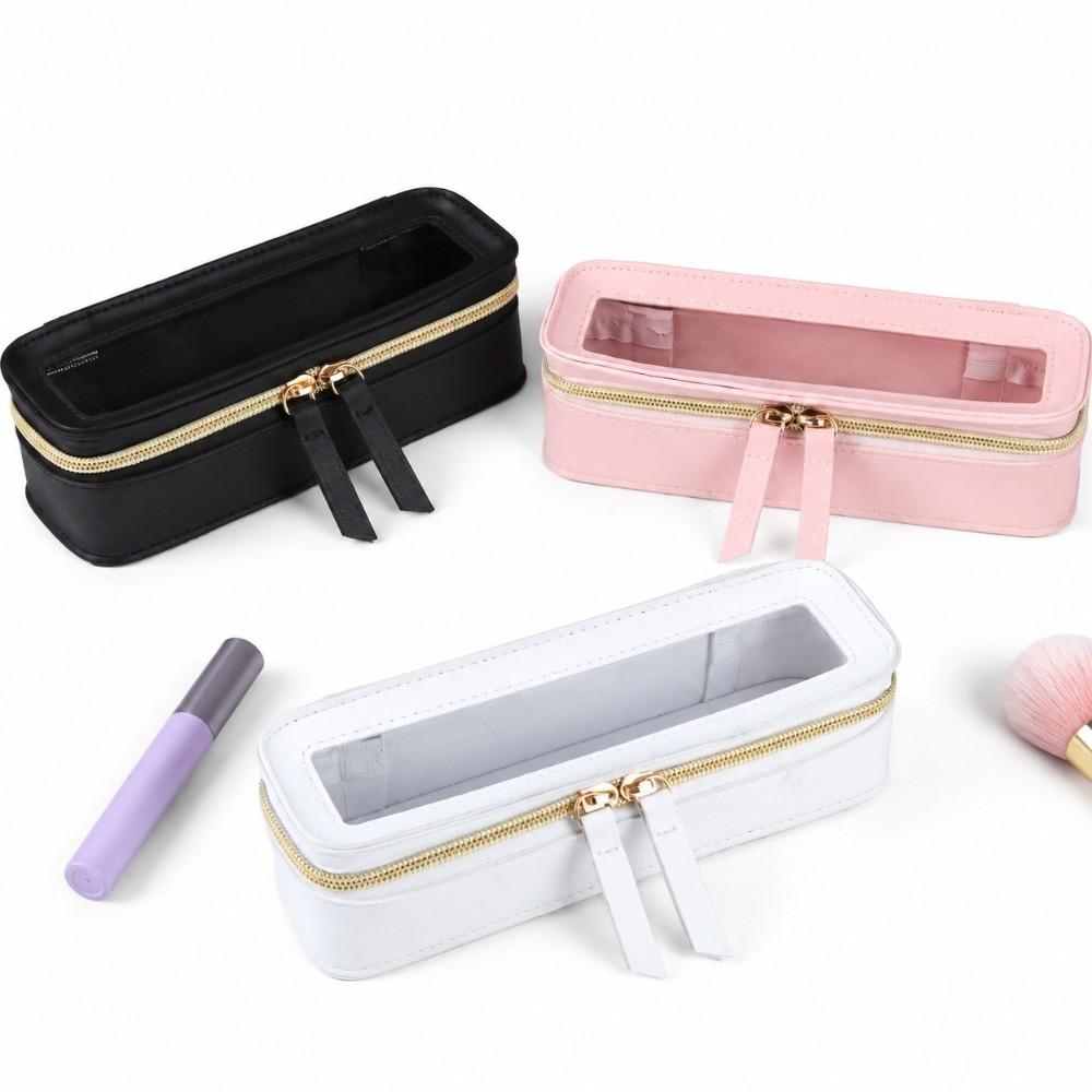 PU Cosmetic Bag Transparent Storage Pouch Daily Necessities Pencil Case  Travel