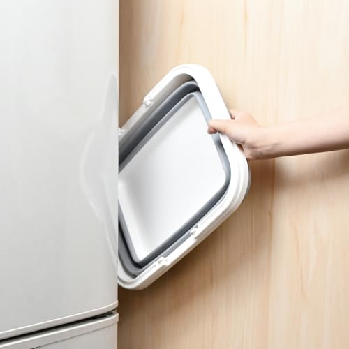 PEARL METAL Kitchen Mate HB-6357 Multi-Basket Bucket, Square, Foldable, Gray