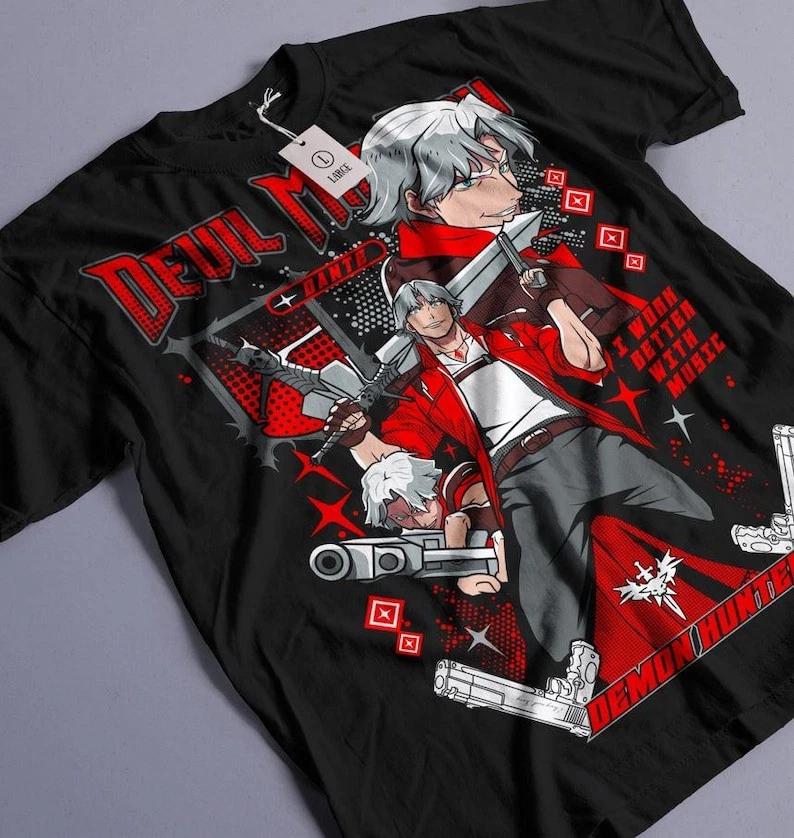 Dante Shooting Dmc Premium Unisex Tshirt May Cry Unisexga Anime Unisex Tshirt S