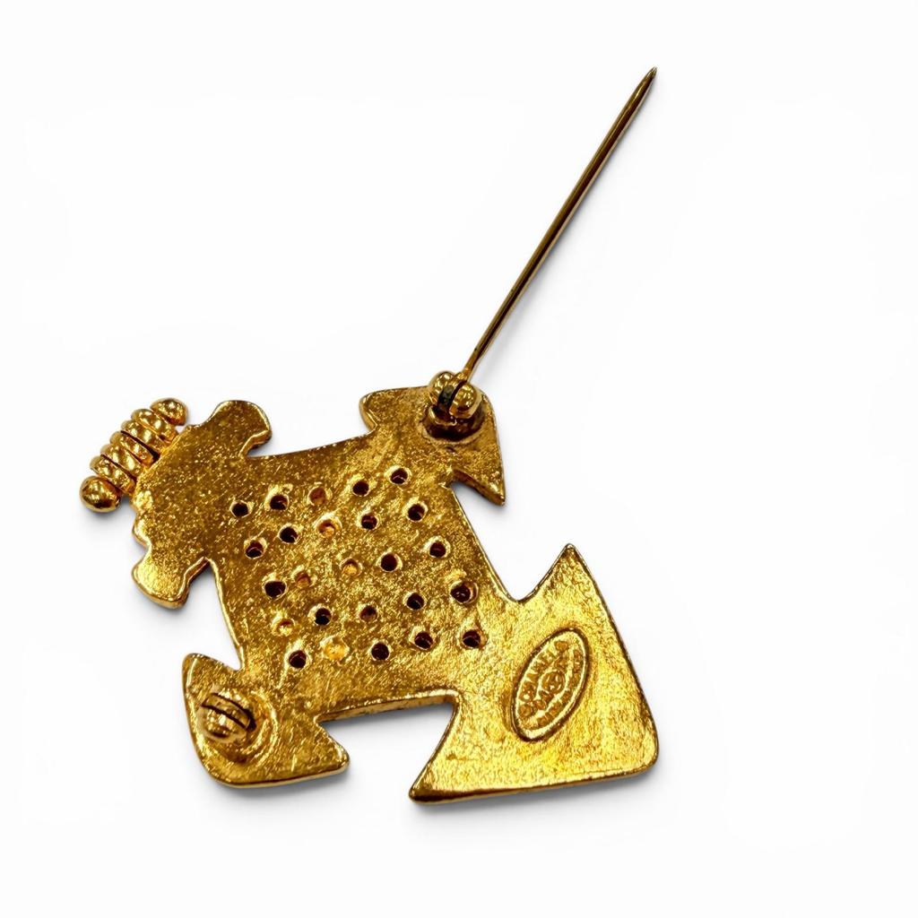 Excellent CHANEL Brooch gold Women 94P Used