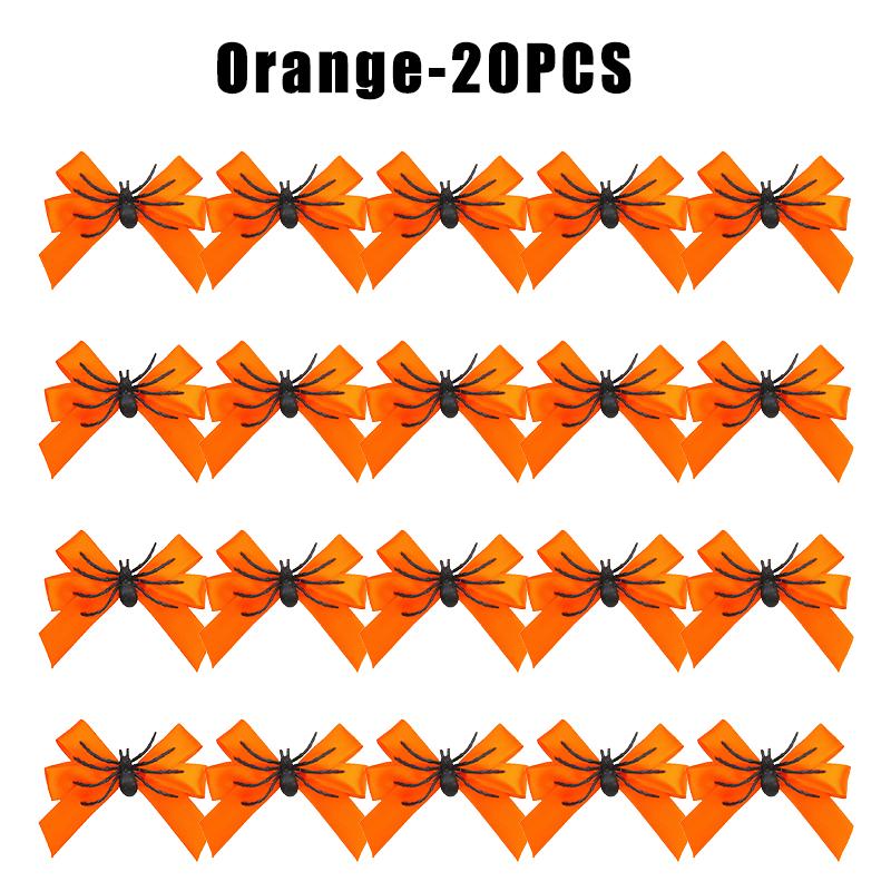 Cute Halloween Spider Hair Clip Bow Decorated Gothic Hairpin Funny Side Clip For Bangs Creepy Party Accessory Women Girls