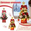 PVC Desktop Christmas Tree With String Lights (batteries Not Included), Exquisite Artificial Decoration, Suitable For Both Indoor And Outdoor Use.