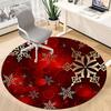 1pc Christmas Snowflake Carpet for Office Non-Slip, Round Carpet, Soft & Comfortable, Carpet for Office, Round Floor Mat yy251225160