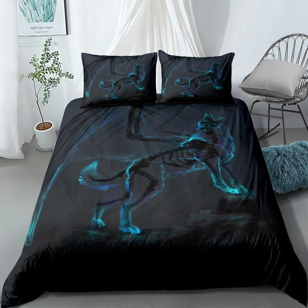 3D Print 2/3pcs Vigvisir Viking Art Constellation Bedding Set EU Single Double King US Twin Full Queen King Ethnic Bed Linen Set