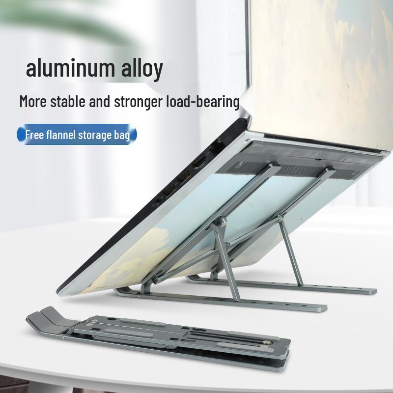 C9Pro Aluminum Foldable Laptop Stand with Wind-Cooled Heat Dissipation and Height Adjustment