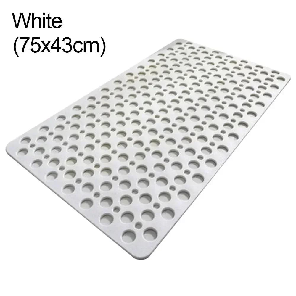 Hollow Hydrophobic Thicken Anti Slip Pad Shower Bath Mat Antibacterial Suction Cup Bathroom Rug Massage Pad Bathroom Accessories