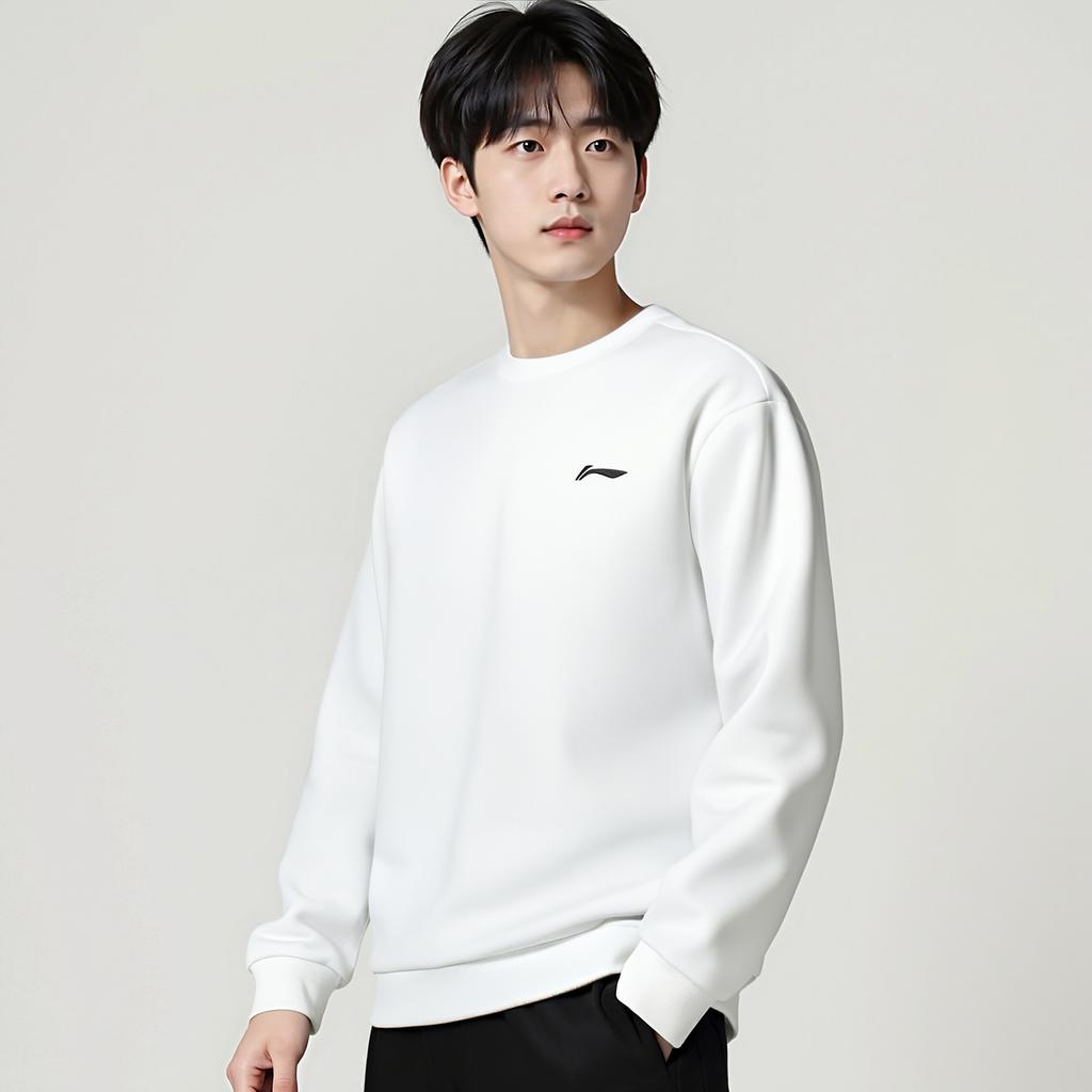 Li Ning Sweatshirts Unisex White Moderate AWDVG77-2