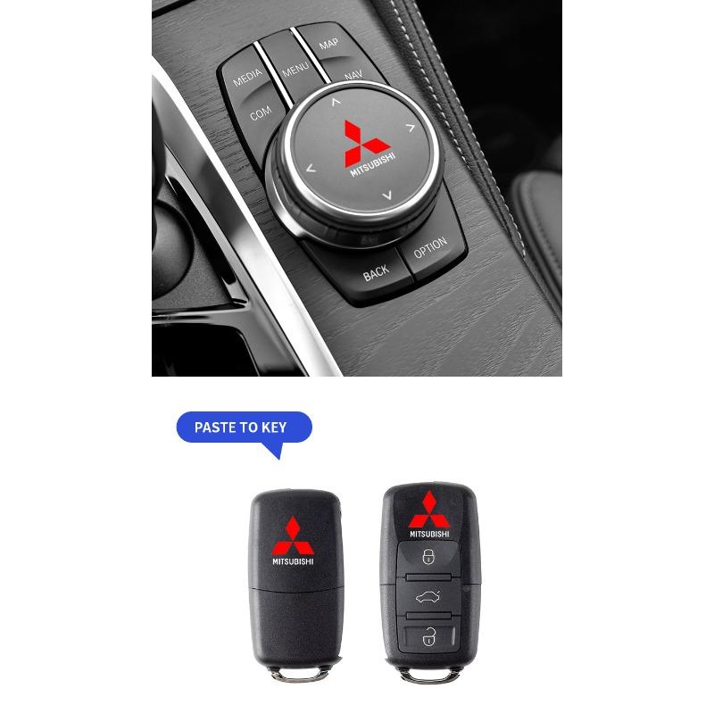 Car Window Lift Button Sticker Steering Wheel Decal Car Interior Goods For Mitsubishi Lancer 9 Ex Evo ASX L200 Colt Pajero Sport
