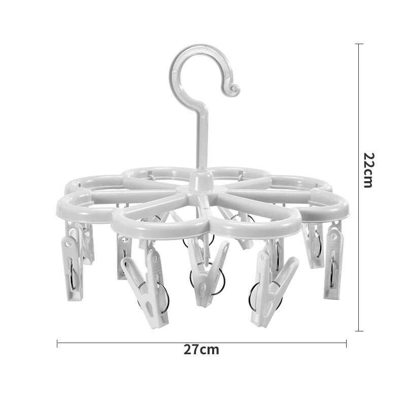 Portable Plastic Drying Rack with Clips