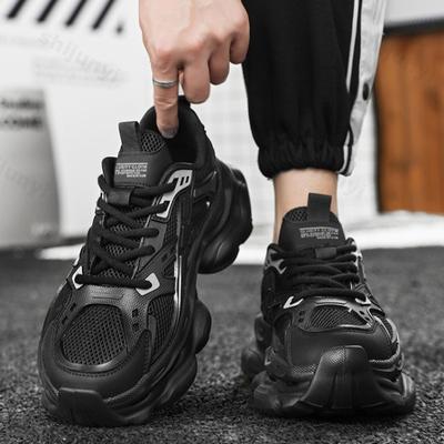 Mode 2025 Herbst Modetrend Herren Low Top Dicksohlige Freizeitschuhe Mesh Atmungsaktiv Bequem Vielseitig Rutschfest Klobige Sneaker