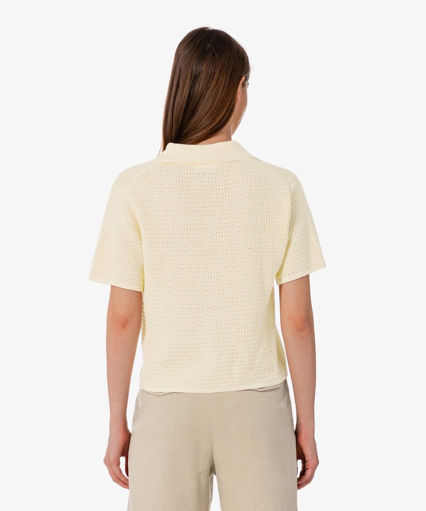 LACOSTE Women'S Crochet Sweater Polo Shirt Pf615E-56G 056