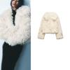 Fall and Winter New Women's Clothing Fashion Fashion Casual Artificial Fur Effect Lapel Long Sleeves Outwear 4341773