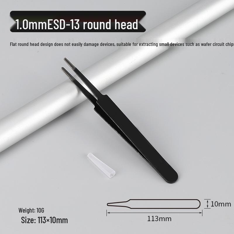 Stainless Steel Anti-Static Tweezers for High-Precision Repair