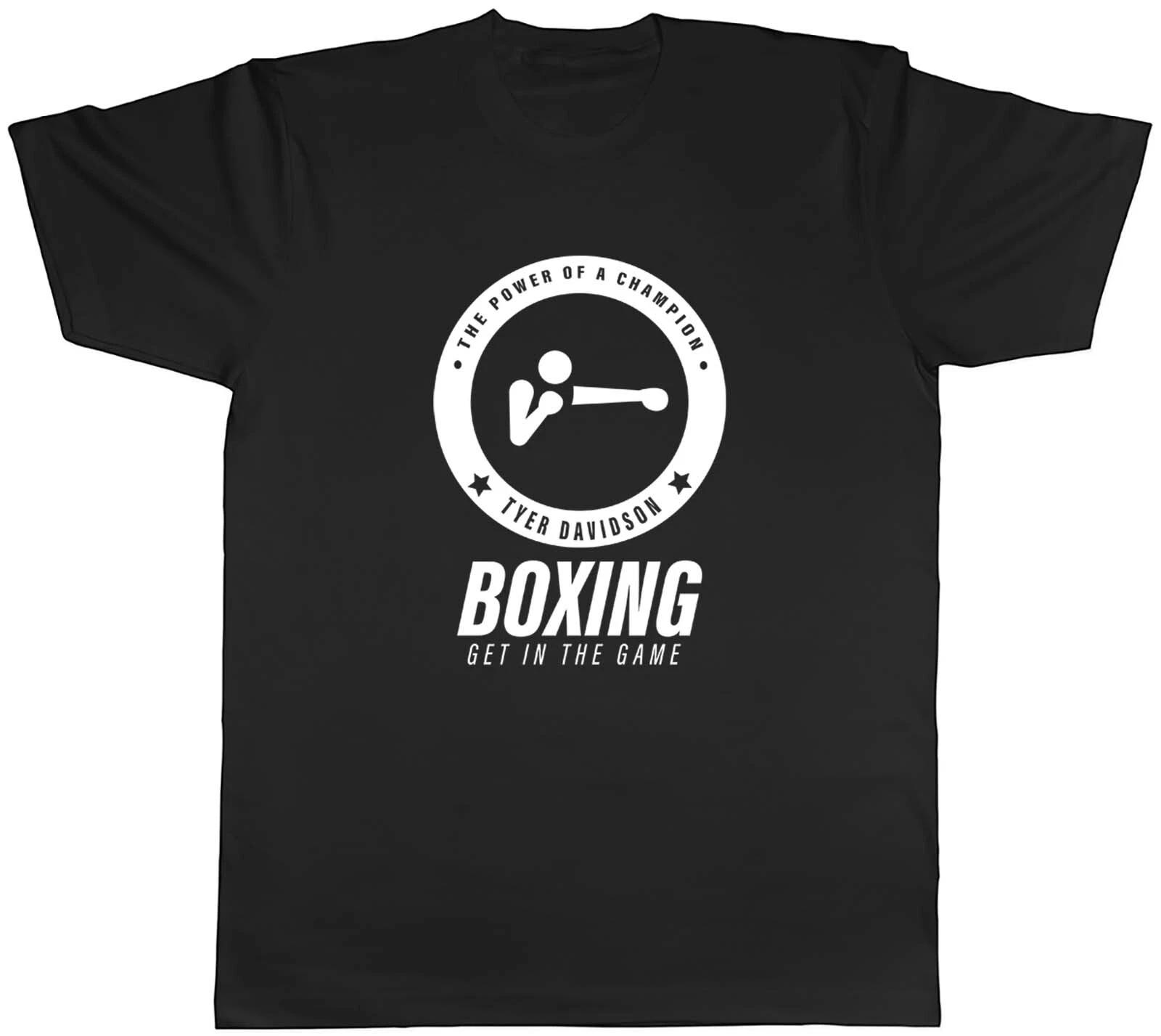 Personalised The Power Of A Champion Boxing Sports Mens Unisex T-Shirt Tee Gift M