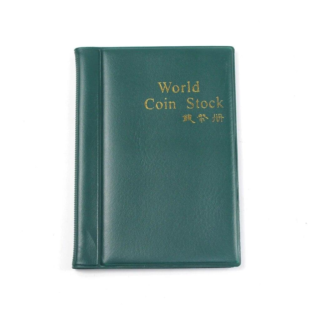 

120 шт., альбом для сбора монет, мини-коллектор из ПВХ, сумка для хранения книг, домашний декор, подарок для мужчин, любовников зелёный