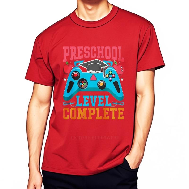 Casual summer Boys t shirt Preschool Level Complete Game Controller Short Sleeve Breathable Oneck Teeshirt men cotton t shirt S