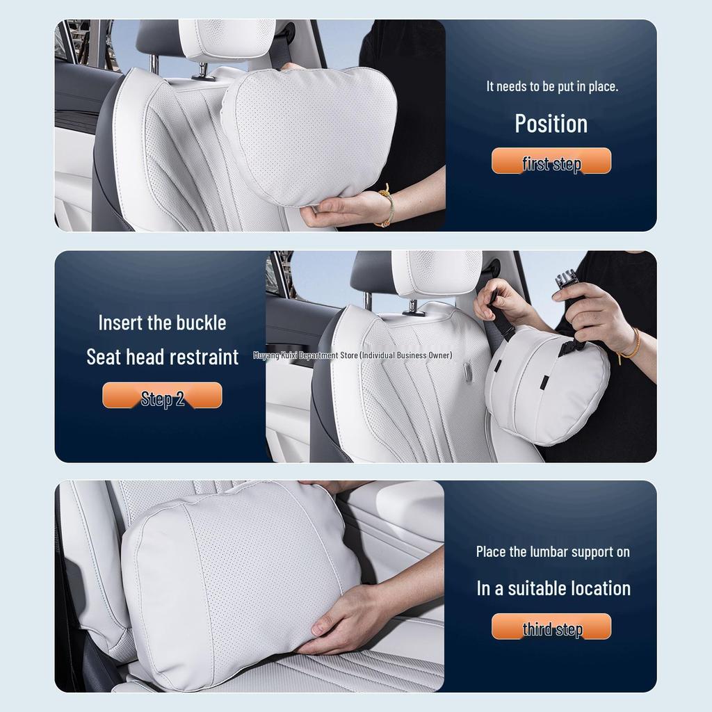 Zeekr 7X Headrest and Lumbar Support Pillow for Neck and Waist Protection