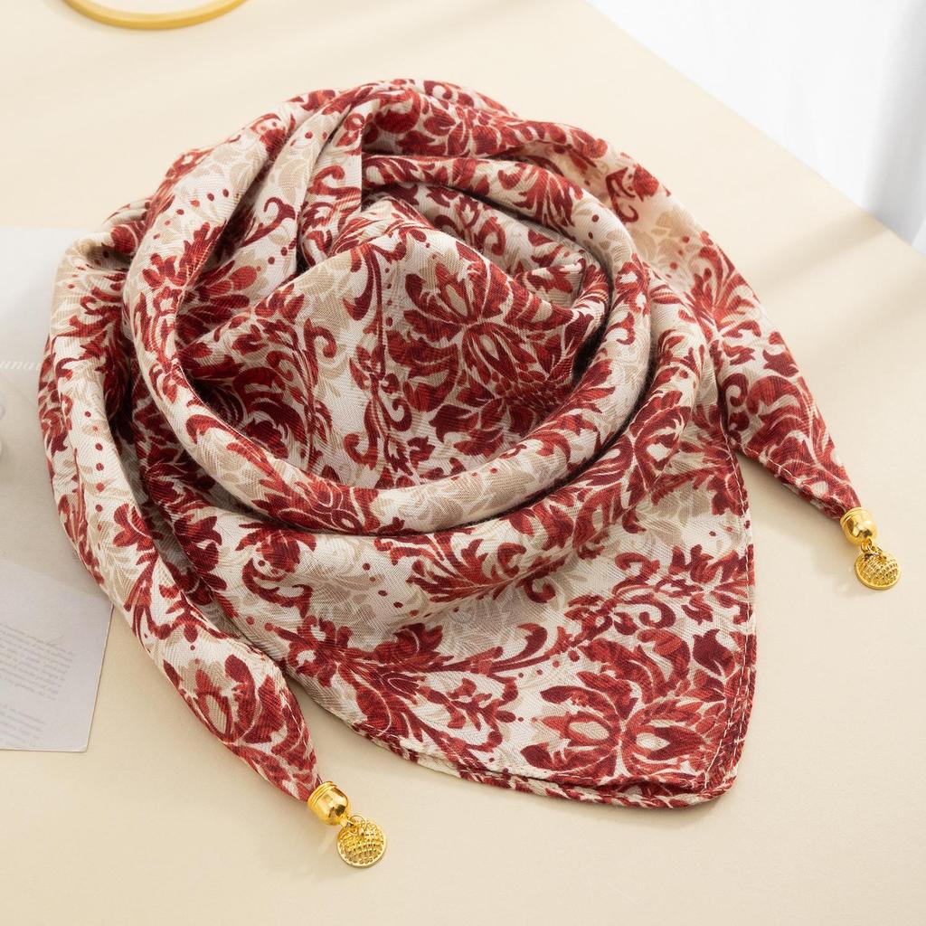 Women's Magnetic Buckle Cotton Scarf - Stylish, Lightweight, Comfortable Neck Protection