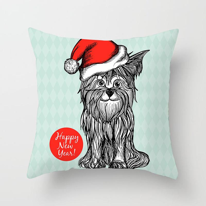 Europäischer und Amerikanischer Weihnachtsmann Weihnachtsbaum Kissenbezug Kissenbezug Druck