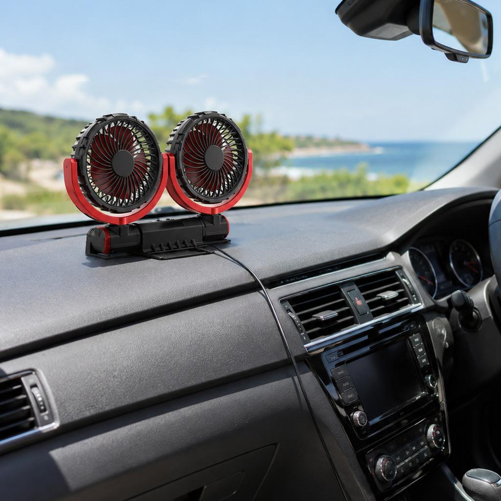 Fan for Car and Home - Adjustable Multi-Function Small Fan for Automotive and Household Use