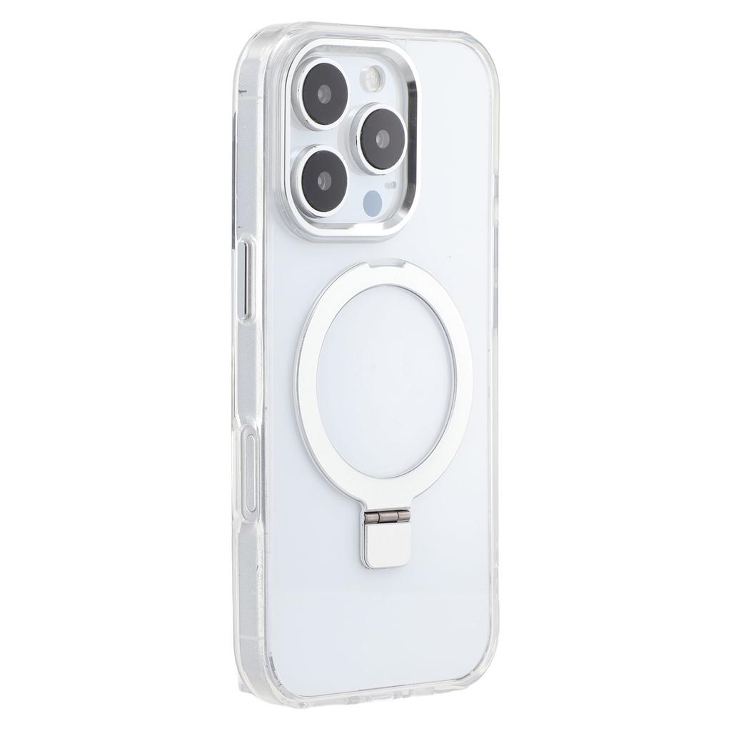 For iPhone 16 Pro Max Case Compatible with MagSafe Kickstand TPU+PC Clear Phone Cover
