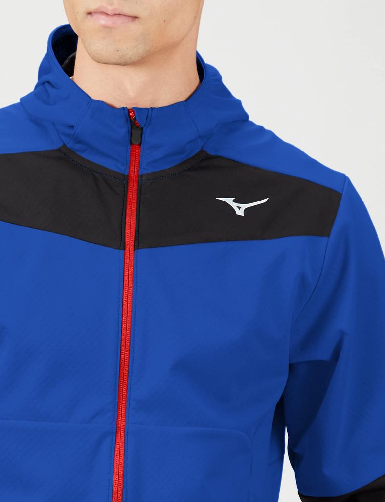Mizuno J2ME2570 Thermal Charge Sodalite Running Wear Men's Jacket, Reflective, Blue, S,