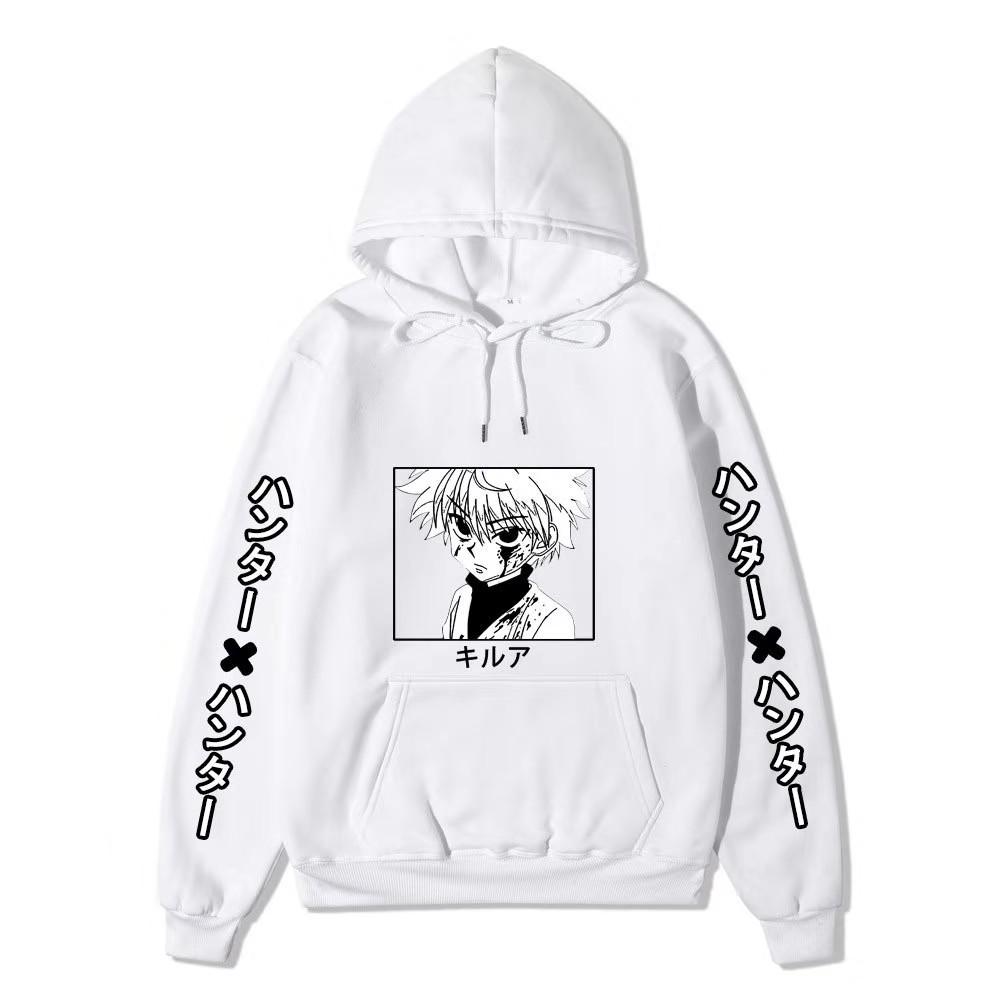 HUNTER X HUNTER Killua Zoldyck Graphic Printing Sweatshirts  Hip Hop Casual Unisex Autumn Winter Fleece Streetwear Tops