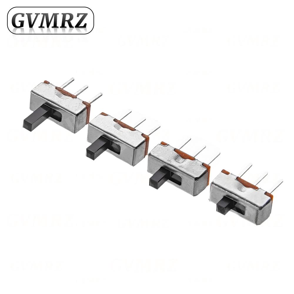 20Pcs SS12D00 Interruptor On-Off Mini Slide Switch 3pin 1P2T 2 Position High Quality Toggle Switch Handle Length 2mm 3mm 4mm 5mm