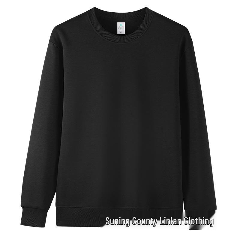 Unisex 420G Extra Thick Hua Cotton Silver Fox Fleece Crew Neck Sweatshirt - Warm Base Layer Top for Autumn and Winter
