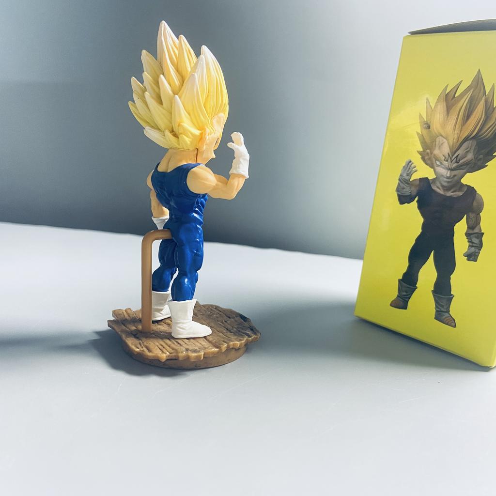 Dragon Ball Z 9cm Super Saiyan Prince Vegeta Figure Standing Posture Pvc Model Statue Doll Collection Decoration Toys Gift