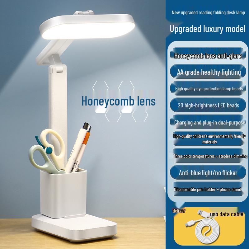 LED Superhelle Faltbare Schreibtischlampe für Studenten und Kinderhausaufgaben