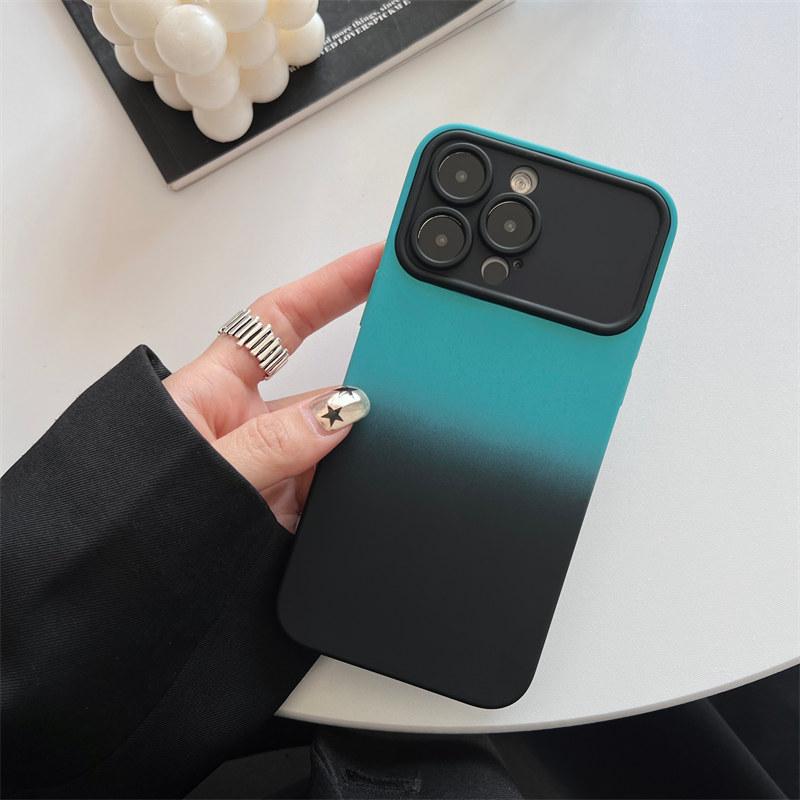 Luxury Case for Iphone 14 Pro Max Gradient Big Window Matte for iPhone 11 12 13 14 Pro Max 14 Plus Soft Camera Protection Cover